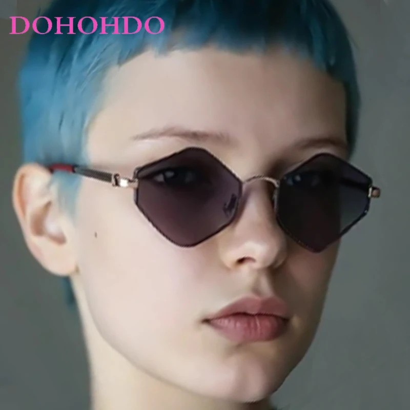 

Trendy Designer Polygonal Women's Sunglasses New Luxury Punk Men Shades Outdoor Summer Traveling Sunglasses Female Lentes UV400