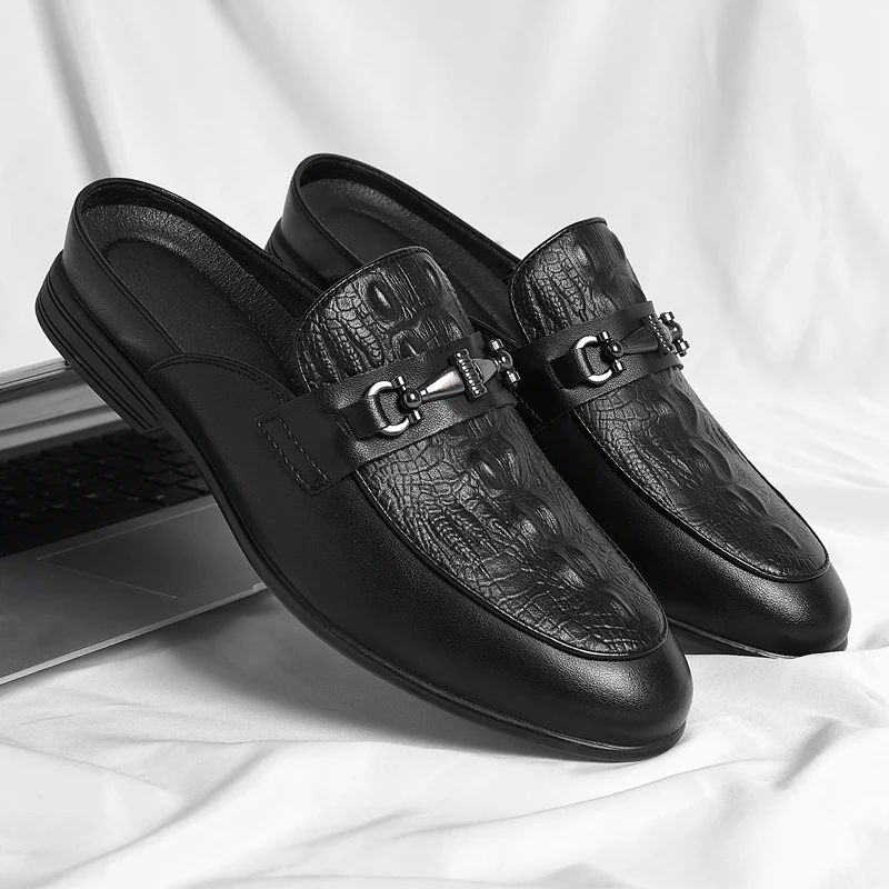 

Breathable Sandals Designer Slipper Men Casual Shoes Luxury Brand High Quality Slipper Loafers Summer Half Shoes for Men Shoes
