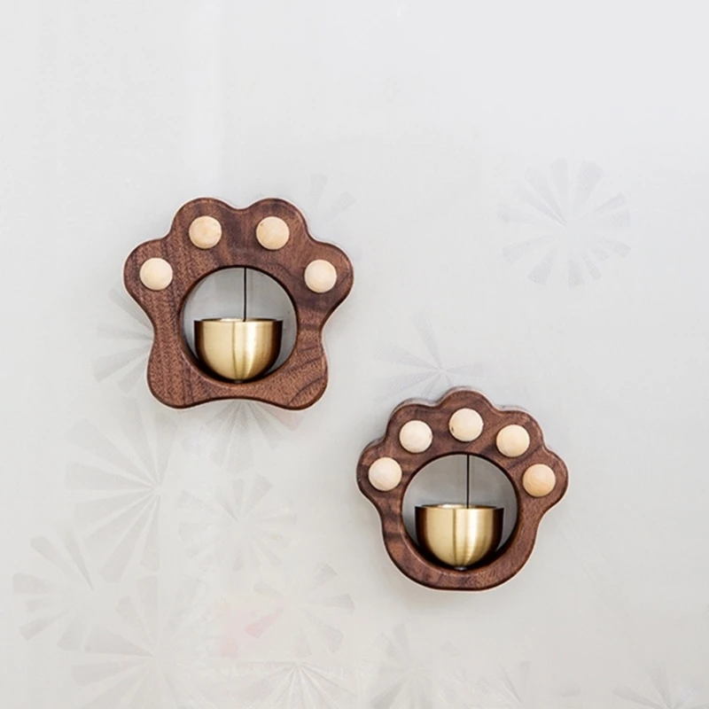 Paws Shaped Entering Bells Shopkeepers Bells Doorbell Chimes for Refrigerator, Room, Porch, Garden, Backyard 87HA