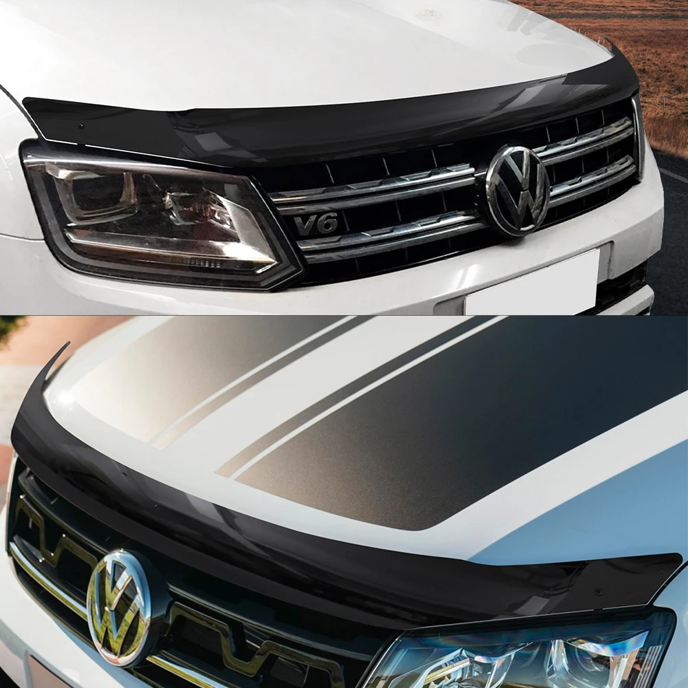Bild 6: Acryl-Frontschutz für VW Volkswagen AMAROK 2009-2022 Motorhaubenschutz Getönter Windabweiser Auto-Außenzubehör