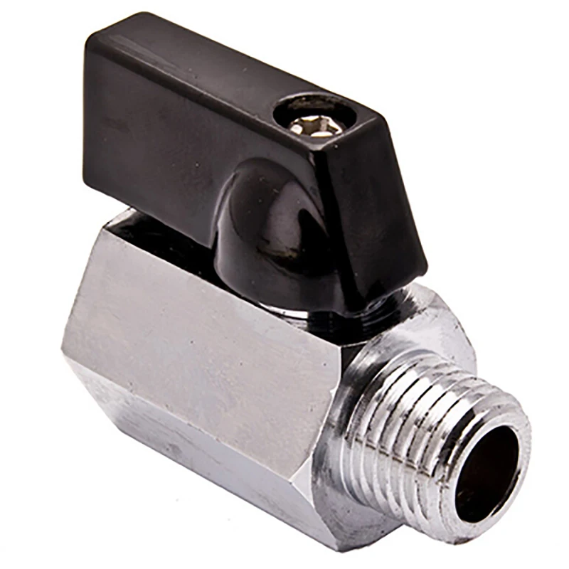 

ZLinKJ 1PCS High Quality Corrosive Enduring Resistance 1/4" Mini Brass Ball Valve - Chrome Plated NPT