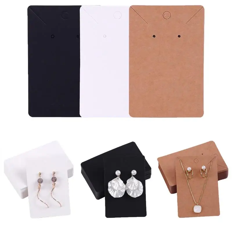 50pcs/lot Earrings Cards Necklaces Display Cards Ear Studs Paper Card Jewelry Packaging Cardboard Hang Tag Card for DIY Jewelry