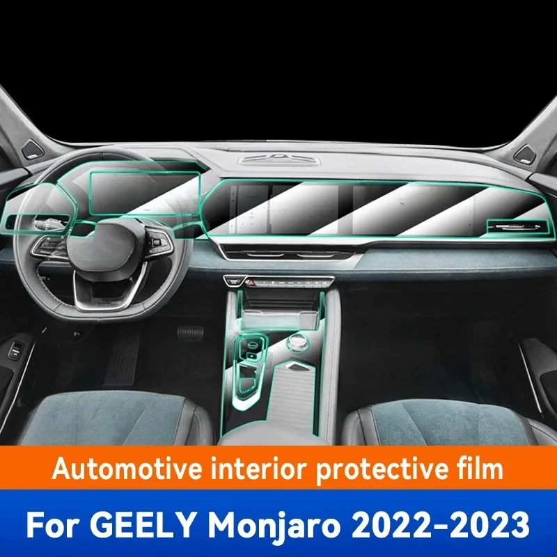 Car Door Center Console Media Dashboard Navigation TPU Anti-scratch Protector Film For GEELY Manjaro 2022 2023 Car Accessories