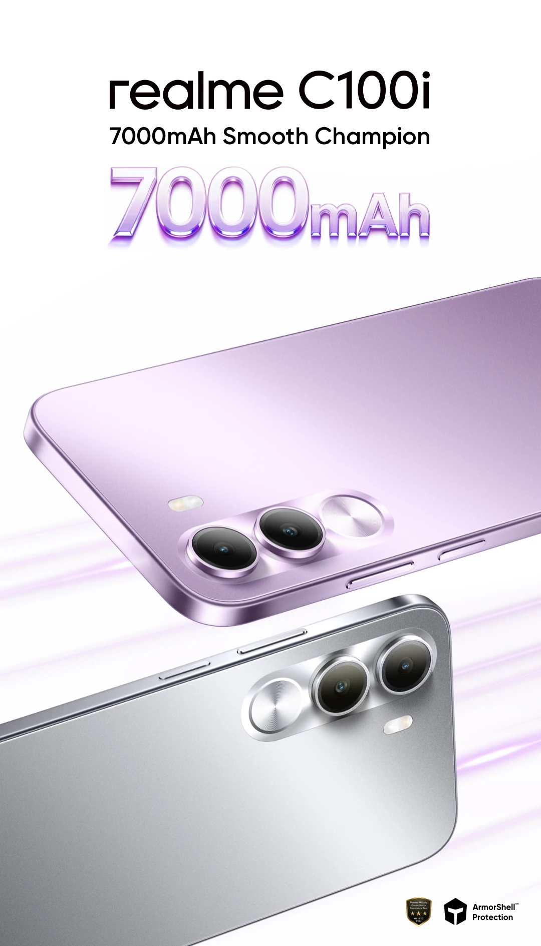 [New Launch] realme C100i Smartphone NFC 7000mAh Battery 15W Charge 6.8" 120Hz Display UNISOC T7250 Chipset IP64