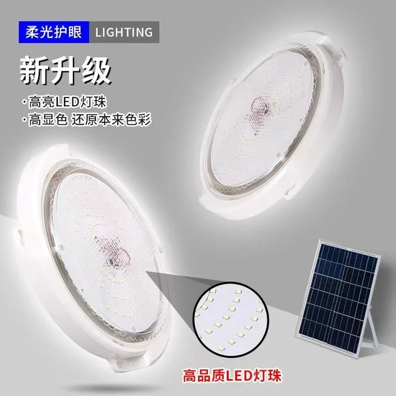 Luz Solar colgante de techo para interiores y exteriores, lámpara de energía Solar de 500/60W, LED con línea de luz de pasillo para decoración de