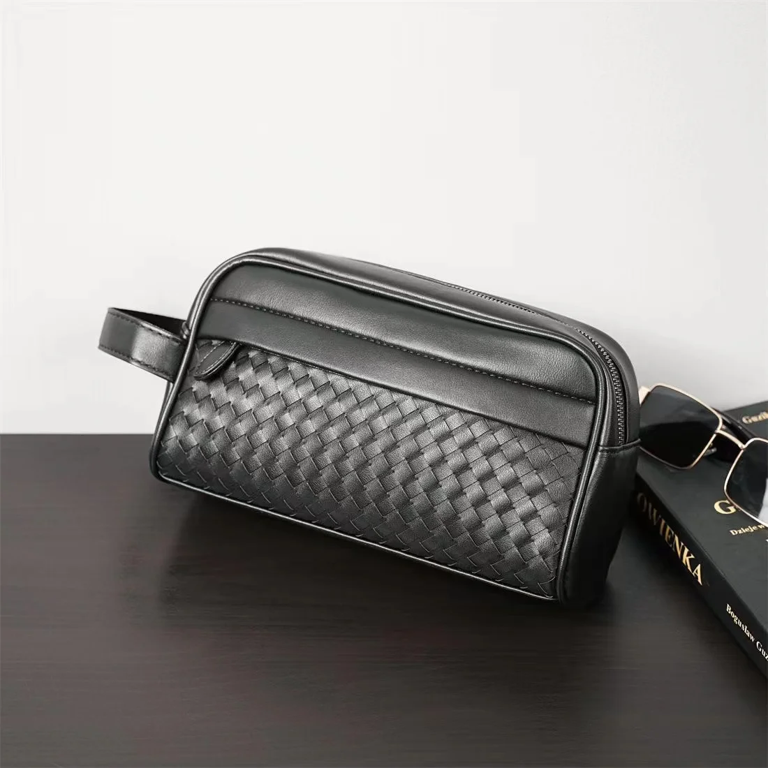 Day clutches PU Handbag gentlemen wash bag hand bag leather men\'s business travel use