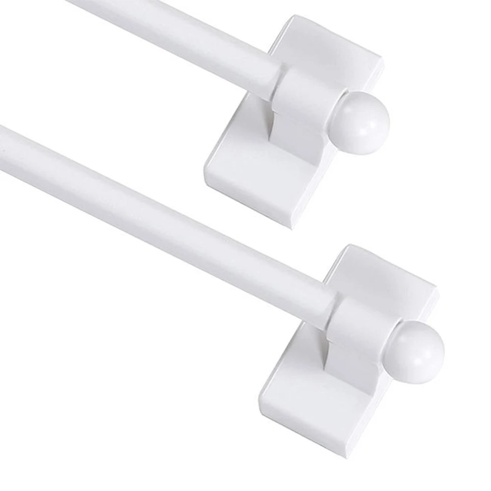 OEM CNC Machining Magnetic Curtain Rod Adjustable Self Adhesive Curtain Rod with Ball Finial No Drill Curtain Pole MOQ 1PC