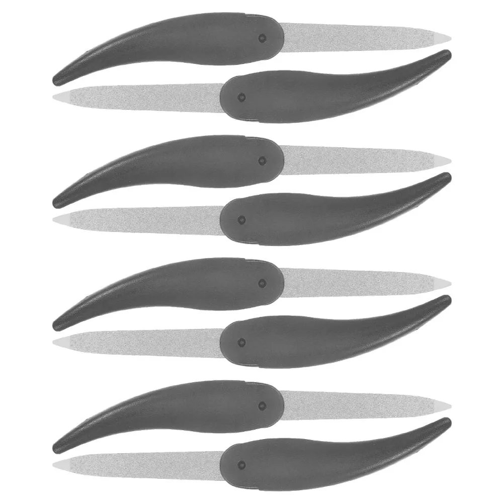 

8pcs Stainless Steel Nail Files Double Sided Foldable Reusable Nail Smoother Block for Acrylic Toe Finger Polishing Salons