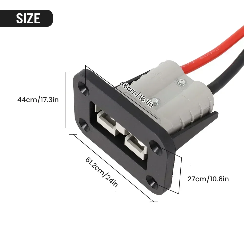 50Amp For Anderson Extension Cable 10AWG with Bracket for Easy Connections in Electric Vehicles and Solar Panels