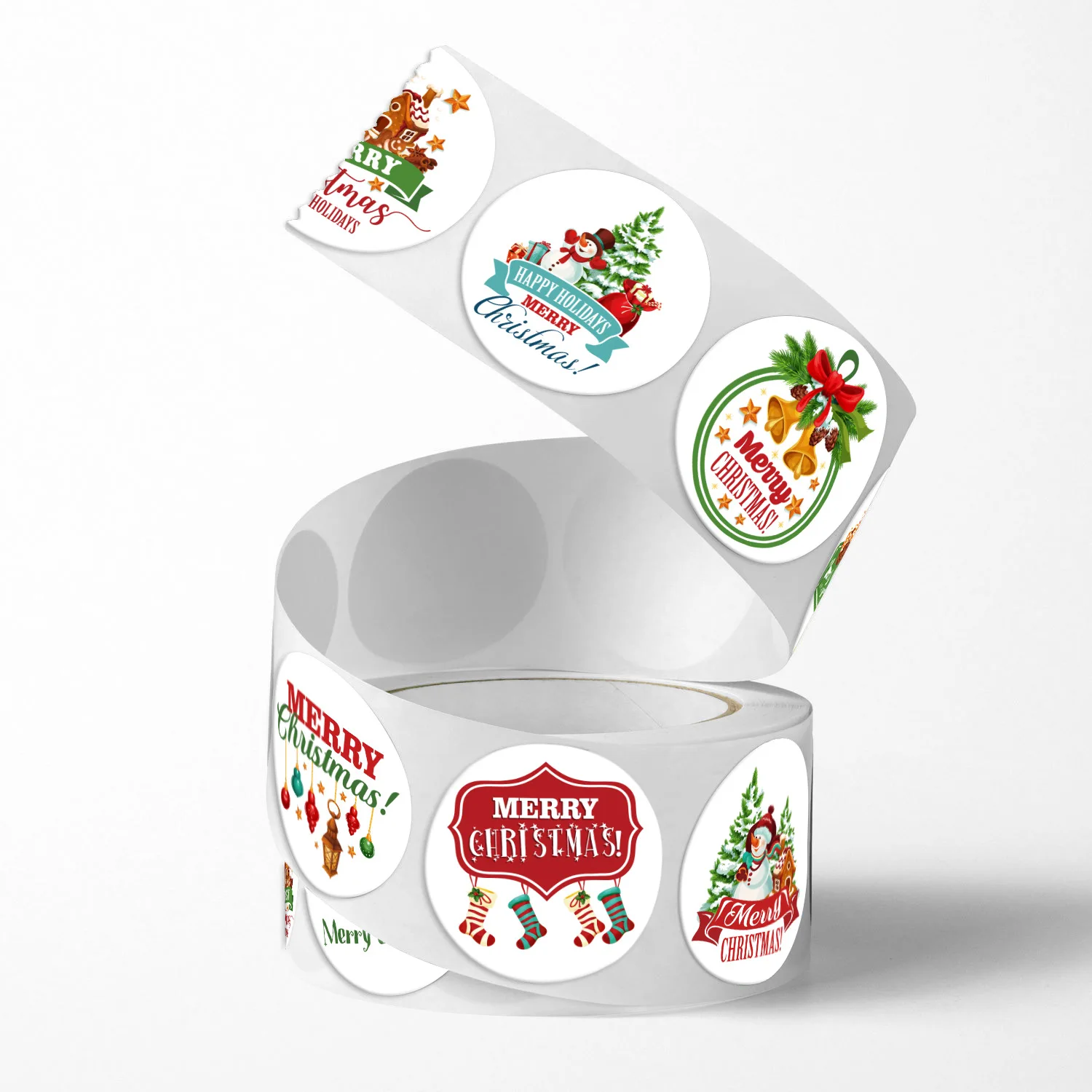 New Merry Christmas Stickers for DIY Gift Baking Packaging Envelope Stationery Decoration Christmas Theme Sealing Labels Sticker