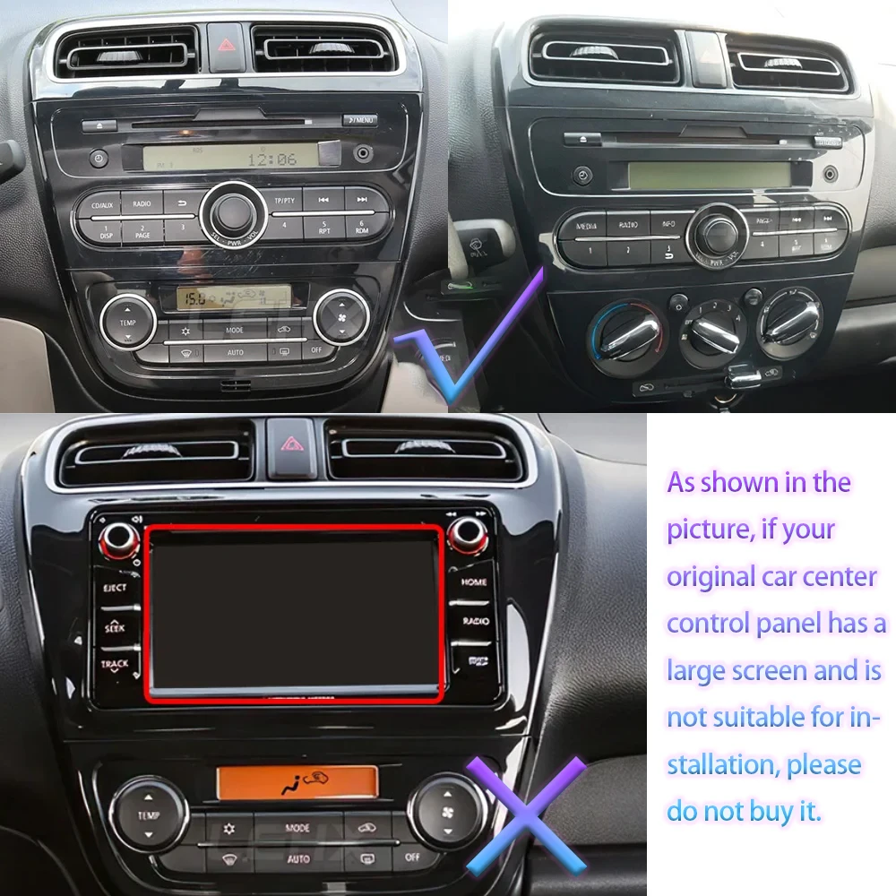 Android 15 Video For MITSUBISHI Mirage Spacestar Attrage 2012-2018 Monitor Carplay Video Intelligent Systems GPS No 2din Stereo