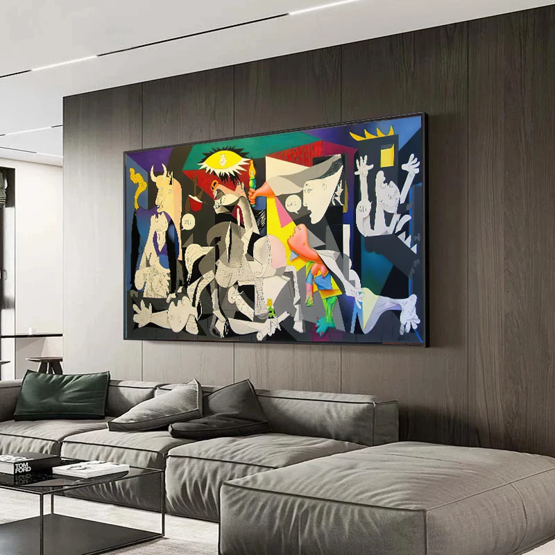 Picasso Famous Painting Guernica Canvas Posters and Prints Modern Abstract Wall Art Pictures for Living Room Home Decoration