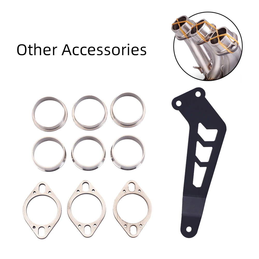 High QualityMotorcycle exhaust complete systems, Front Link Pipe Connect, 51mm silencer Slide On for MT-09, MT09, FZ-09, XSR900