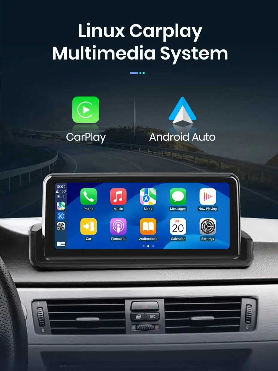 Junsun Linux Systeem Draadloze Carplay Android auto Multimedia Speler Autoradio Voor BMW 3-serie E90 E91 E92 E93 IPS Touchscreen - afbeelding 2