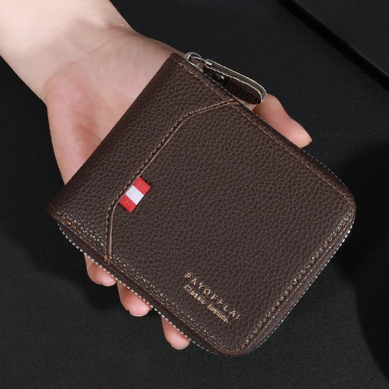 Premium Vintage Leather Wallet for Men - Secure Credit Card Holder & Coin Purse -Commute Essential with Durable PU Leather