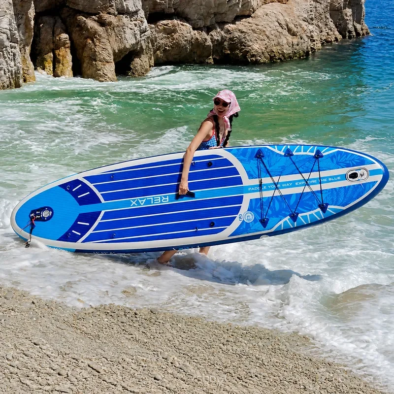 New Medium Double Layer Inflatable Paddle Board All Round SUP for Beginners Yoga Still Water Surfing