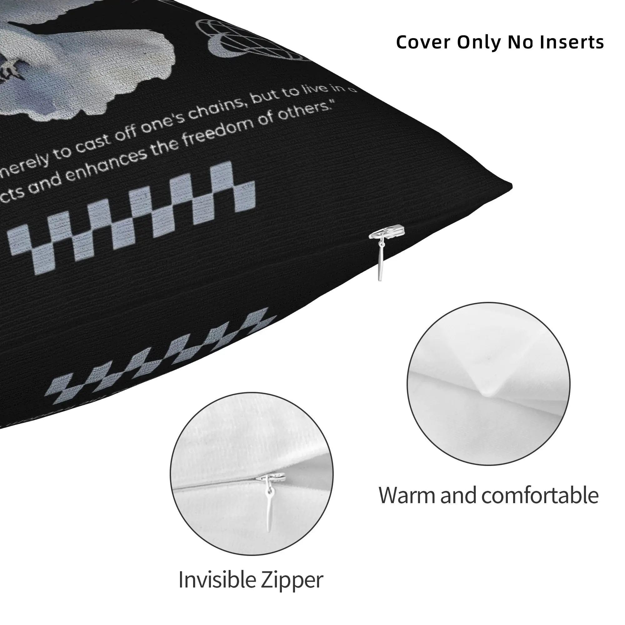 Printing Freedom Dove-of-Peace Symbol Pillowcase Polyester Cushion Cover Gift Arabic Throw Pillow Case Cover Home Zippered