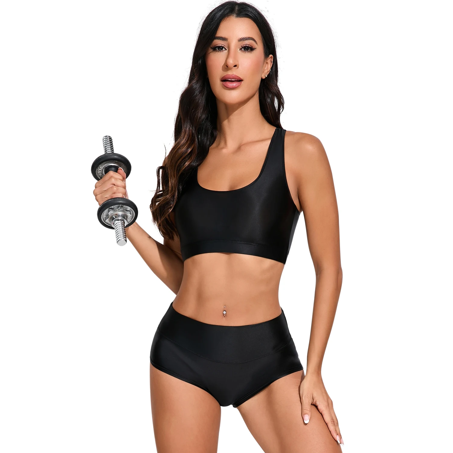508 # مثير الأوروبية والأمريكية الجديدة المرأة السراويل الرياضية عالية الخصر اليوغا الخوخ الورك ضيق الجري اللياقة البدنية مثلث السراويل مجموعة