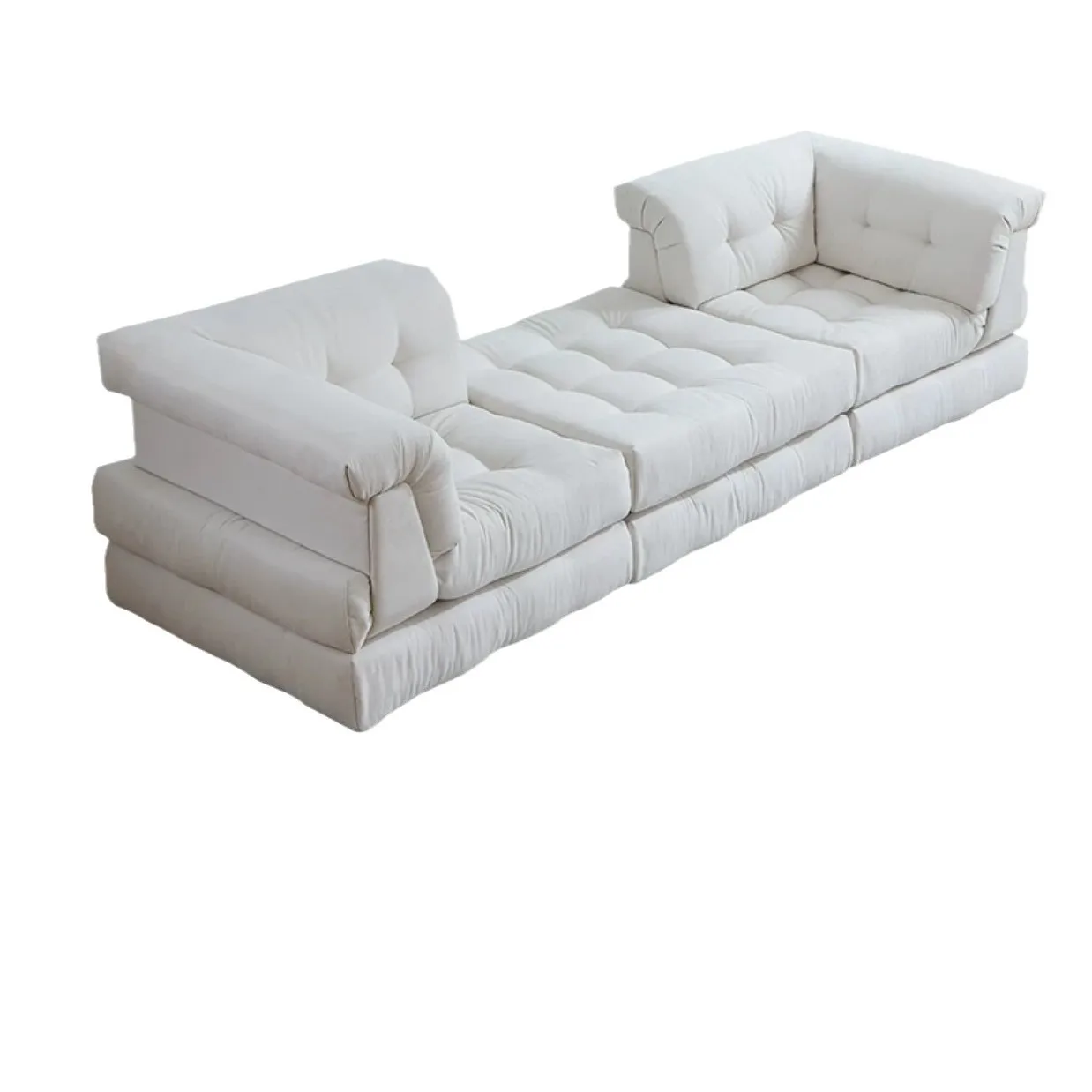

Retro velvet cat scratching cloth living room tatami dual-purpose bed modular Lego mahjong sofa combination