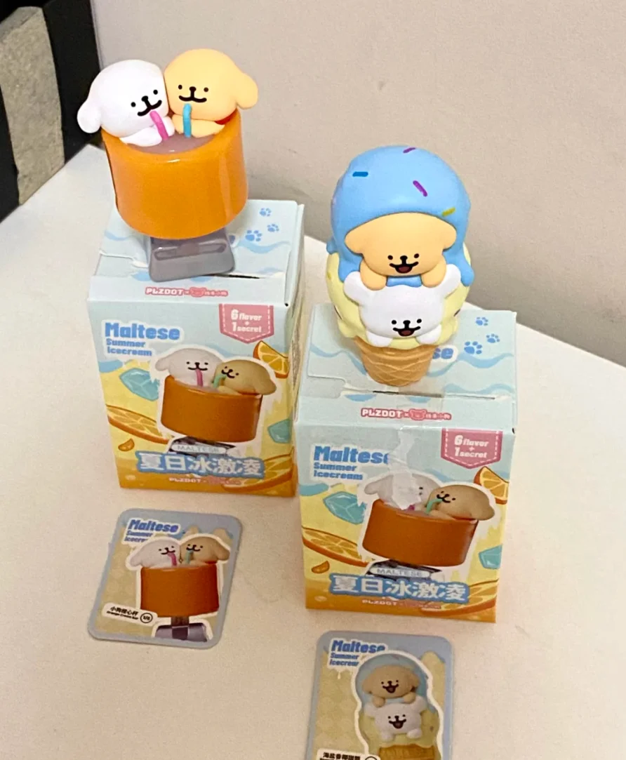 정품 Plzdot 몰타 여름 아이스크림 시리즈 블라인드 박스 유행 인형 귀여운 미니 인형 생일 선물 장난감 장식품 소녀