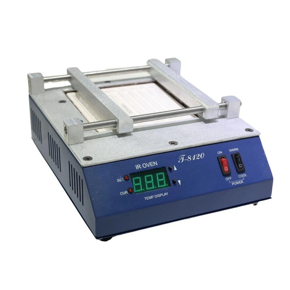 PUHUI T-8120 محطة التسخين بالأشعة تحت الحمراء بقدرة 600 وات، منطقة تسخين 120 × 120 مم، تحكم PID 0-450 ℃   قابل للتعديل