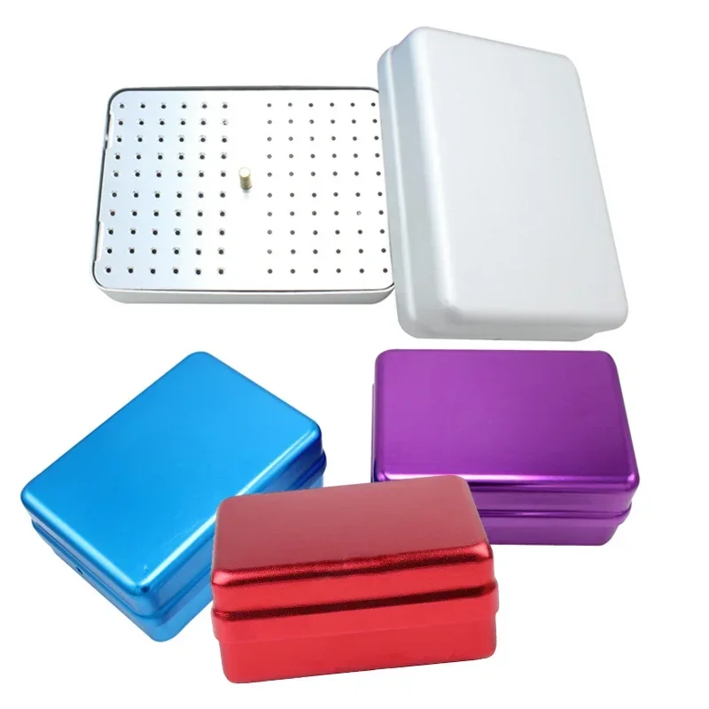 

Dental Diamond Burs Drill Autoclave Sterilizer Case Dental Disinfection 120 Holes Endo Files Holder Box Dentist Tools Materials