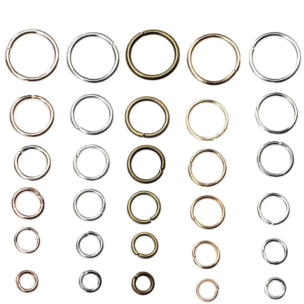 Jump Ring 4/5/6/7/8/10mm Link Loop 0.7/0.8/1.0MM Wire Diameter KC、Rose Gold/Rhodium/Bronze DIY Jewelry Making Connector