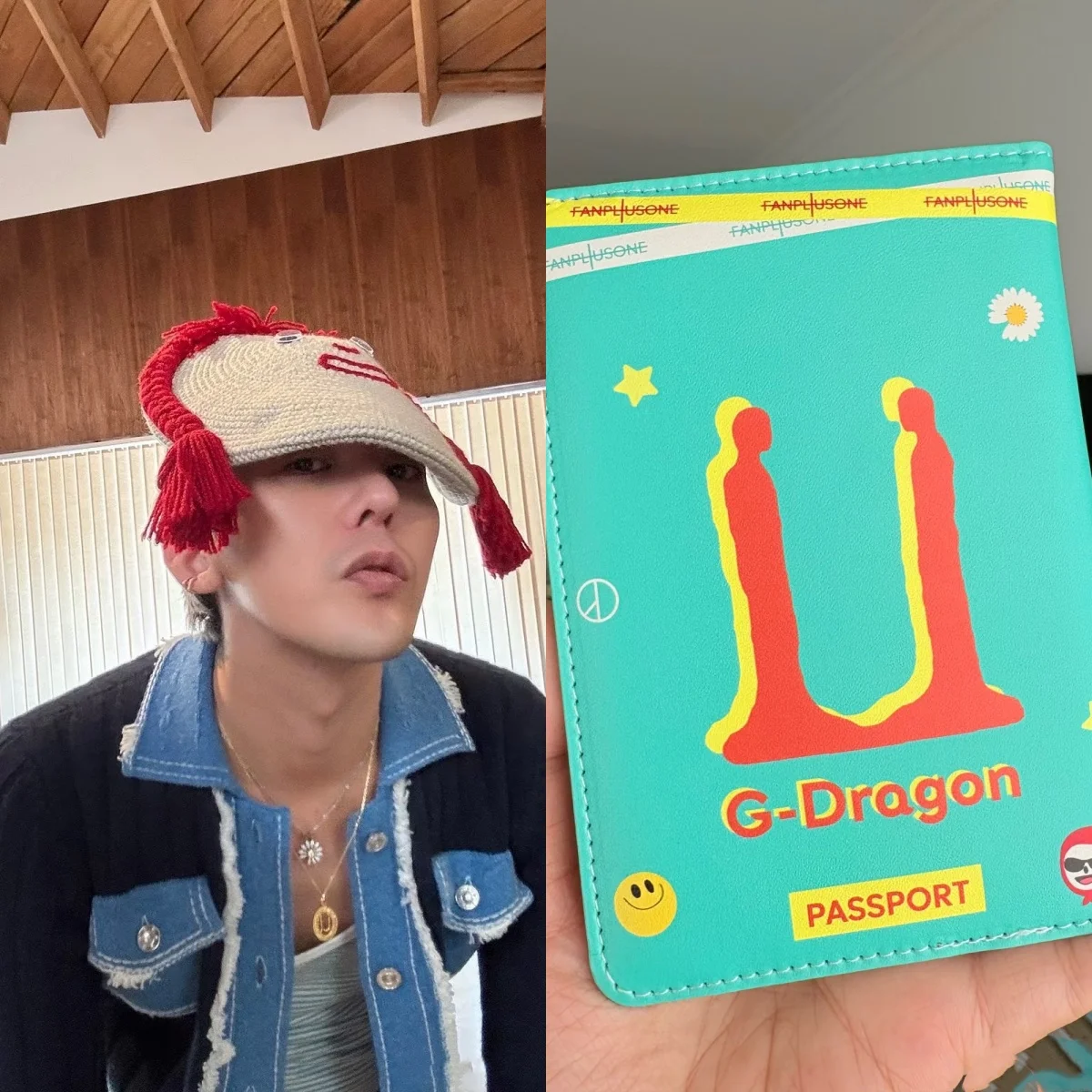 Эксклюзивная VIP-держатель для паспорта в стиле Kpop Super Idol GD, оригинальная самодельная «I LOVE GD», POWER Element, держатель для паспорта, набор карт