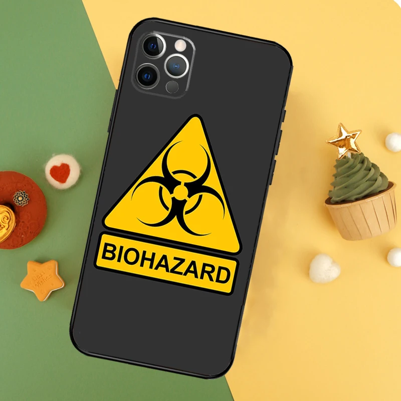 Biohazard Symbol Logo Cover For iPhone 16 15 14 13 12 11 Pro Max Plus Mini 7 8 X XS Max XR Phone Case