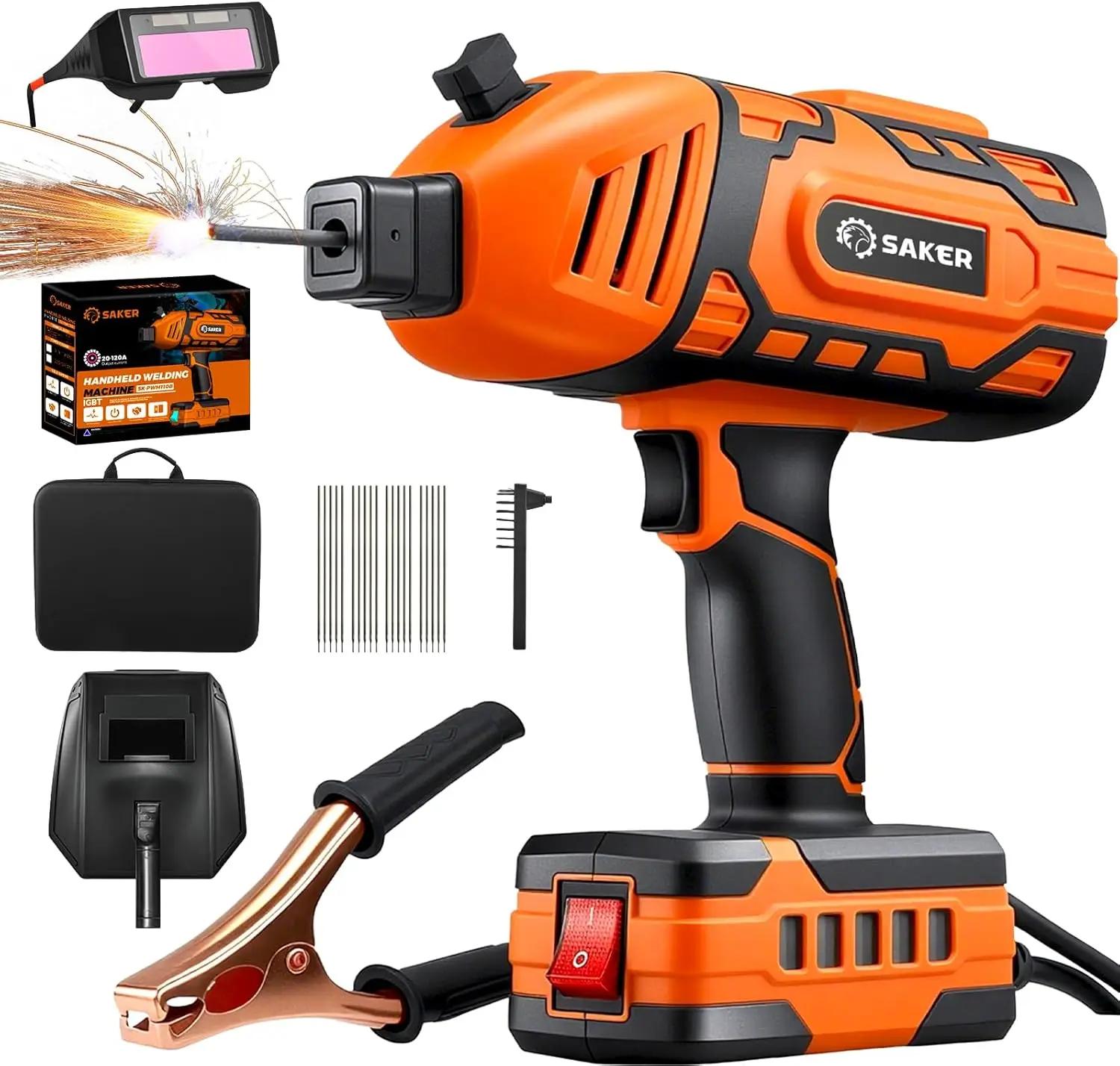 

Portable Welding Machine 110V with IGBT Inverter, Adjustable Current 20-120A, Fits 3/32" Rods, Lightweight for DIY and Repair