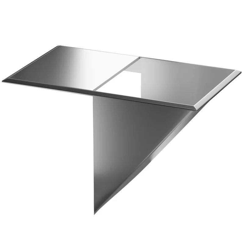 

Countertop Embedded Stainless Steel Shaker Cover Kitchen Hidden Flip Cover Cabinet Trash Can Cover Washing Table