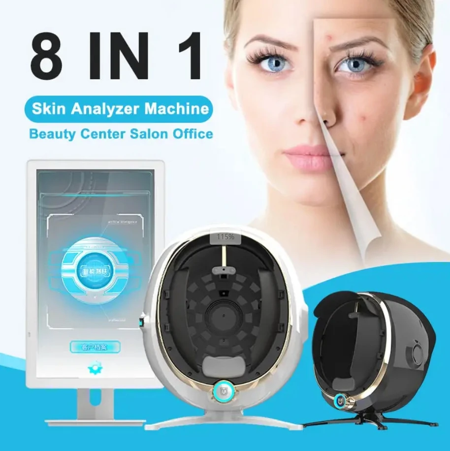 

3D AI Face Skin diagnosis system skin analyzer scanner magic face mirror device skin analysis machine