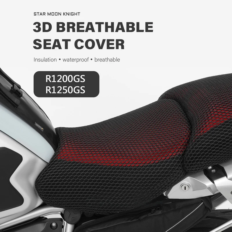 3D Mesh Motorcycle Cushion Seat Cover For BMW R1200GS R 1200 GS LC gs 1250 1200 R1250GS ADV Adventure