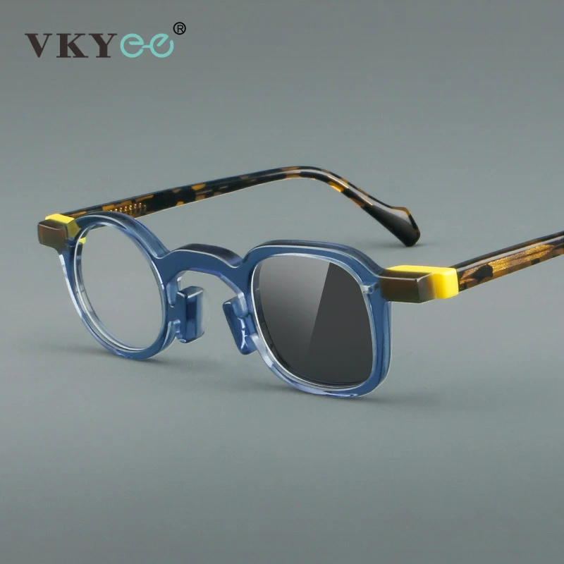 

VKYEE Personalized Retro Fashion Design Women's Anti-Blue Light Photochromic Reading Glasses Customizable Prescription 21253