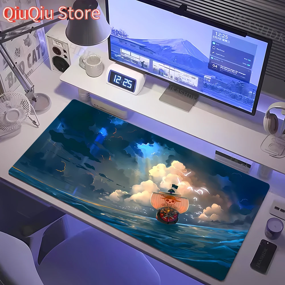 One Piece Gaming Mauspad Anime Gamer Tastatur Mauspad Geschwindigkeit XXL Gummi 900x400x2mm Cartoon Big Motbook Computer PC Mousepad