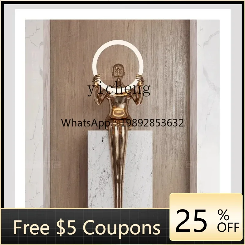 r5.20 creative abstract humanoid art sculpture large figure ornament living room entrance decoration
