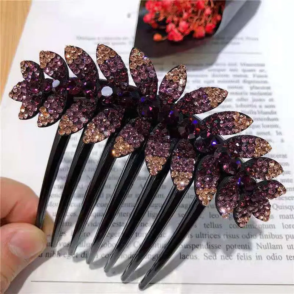 

Elegant Headwear Hairpins Flower For Girls Leaves Hair Claws Women Hair Comb Korean Barrettes Hair Clips
