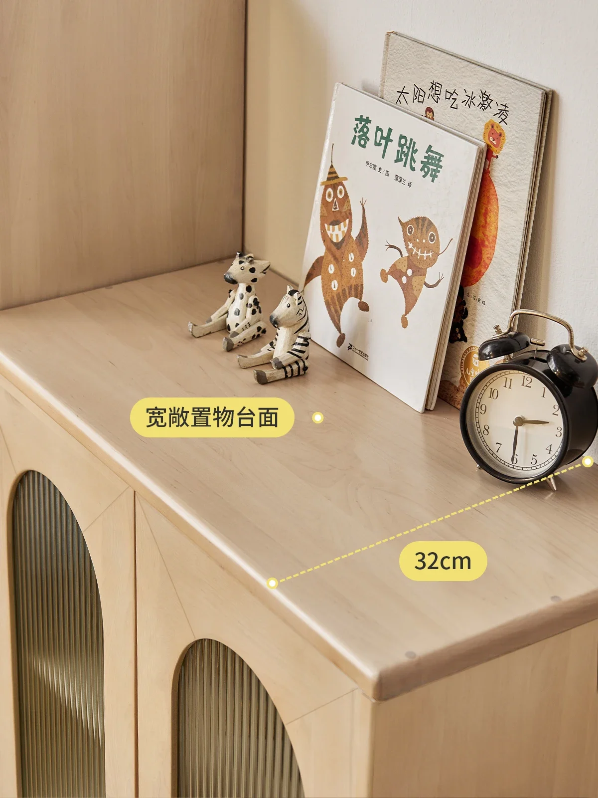 Simple Modern Cream Style Locker Teenagers Living Room Storage Cabinet Log Display Cabinet