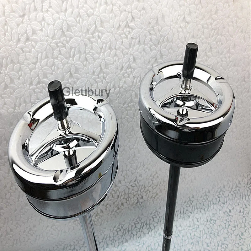 Floor-Standing Bathroom Ashtray Vertical Rotating Lid Personalized Fashion Elevator KTV Toilet Living Room Ashtray