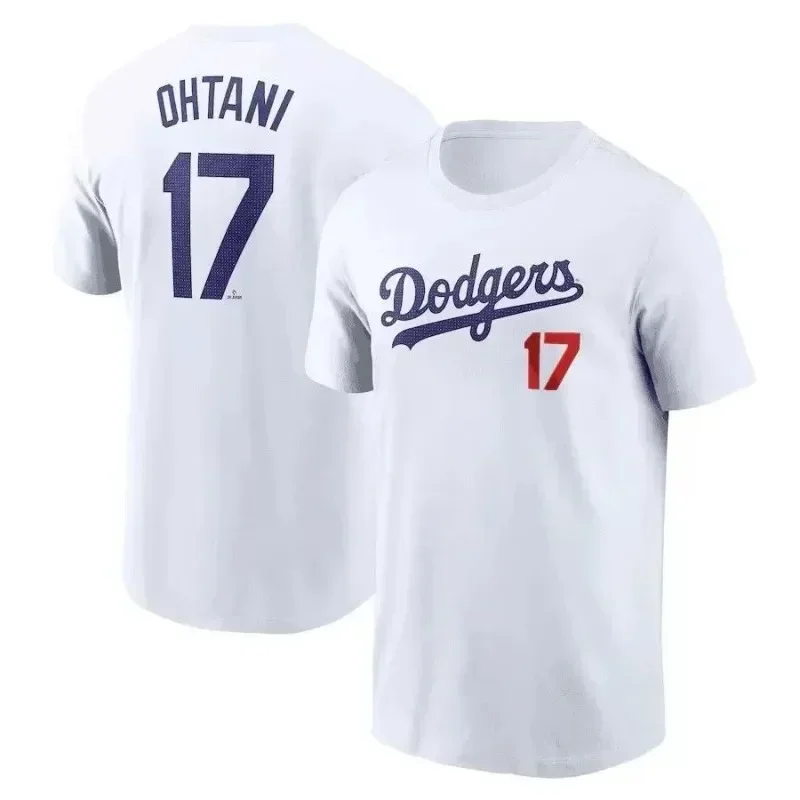 Baseball League Dodgers Los Angeles Dodgers No.17 Ohtani Shohei Ohtani short-sleeved T-shirt round neck competition sportswear