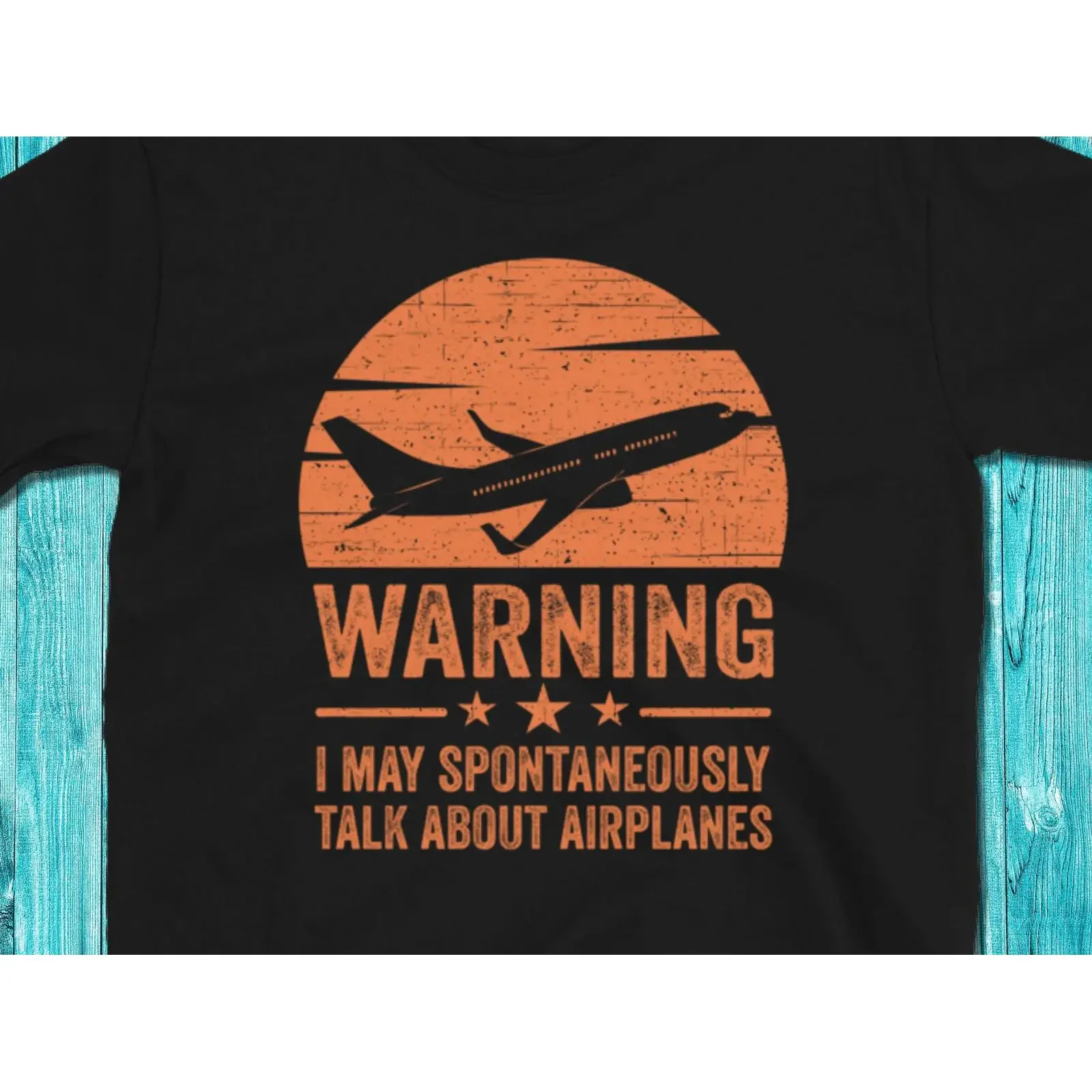 Warning I May Spontaneously Talk About Airplanes T Shirt Funny Aviation for Pilots Flying Enthusiasts vintage Washed homme
