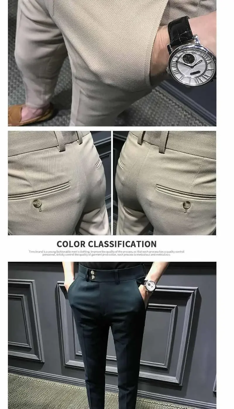 2026 Neue Frühling-Herbst Mode Herren Business-Hosen Männliche Lässige Gerade Hosen S31 Herren Anzughosen – Detail 9