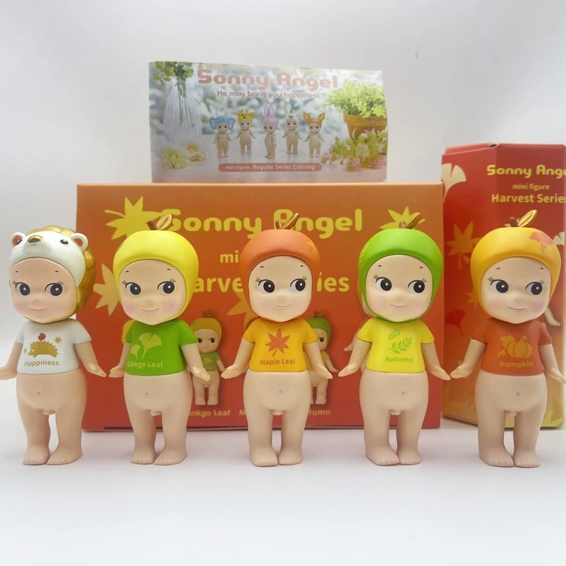 

Sonny Angel Mini Figures Harvest Series Pumpkin Maple Leaf Autumn Blind Box Ornaments Doll Fans Surprise Birthday Xmas Gift Tog
