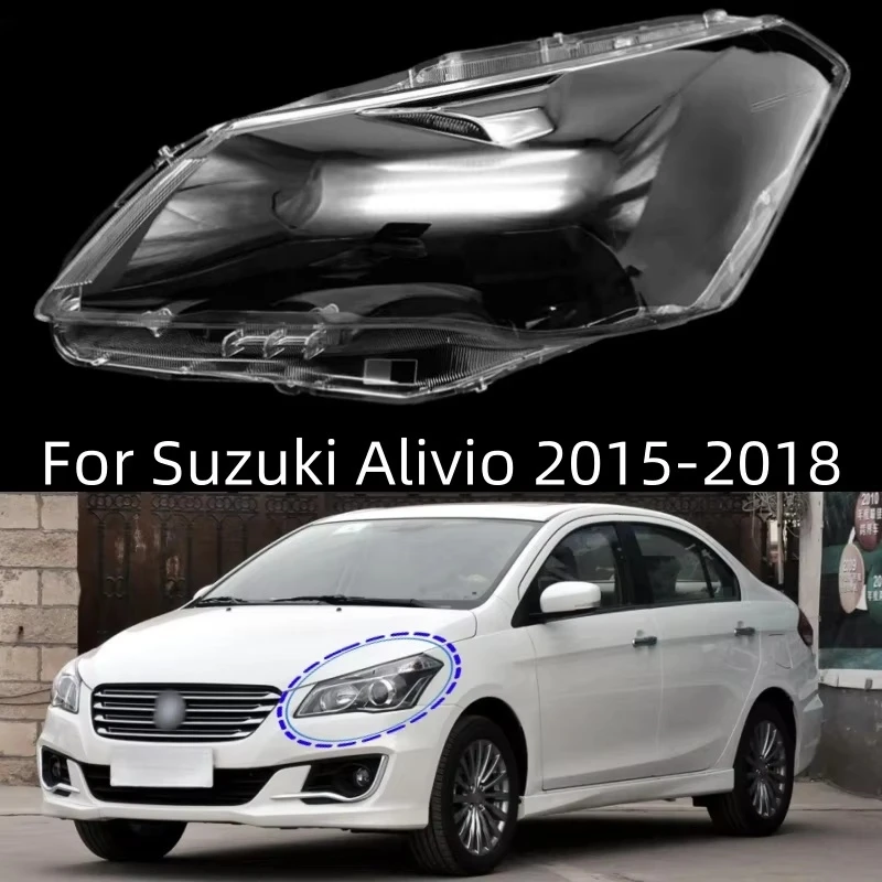 

For Suzuki Alivio 2015 2016 2017 2018 Accessories For The Car Replace A Transparent PC Headlight Lights Shell Lens