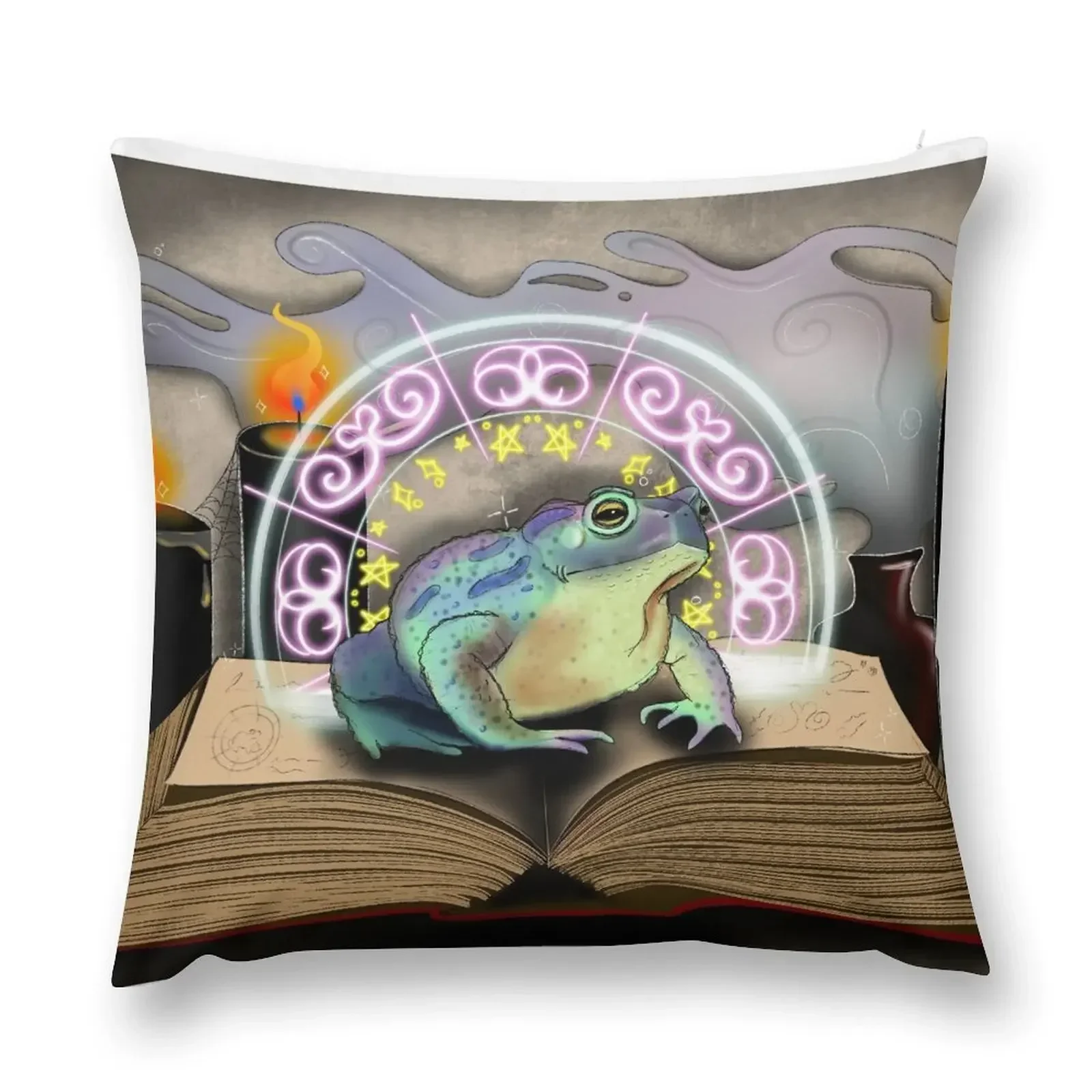 Enchanted Leap: Magical Frog Throw Pillow Pillowcase Luxury Pillow Cover Christmas Pillows christmas decorations 2025 pillow