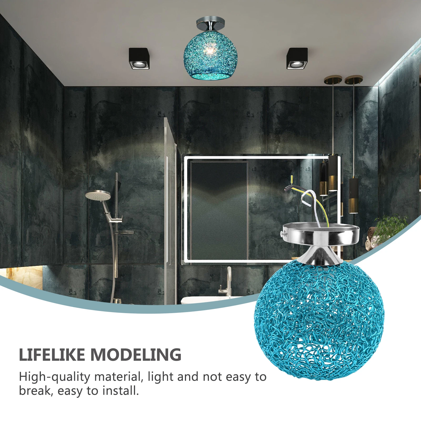 

LED Ceiling Light Decorative Lamp for Bedroom Balcony Corridor Blue Home Nordic Modern Design Plastic Aluminum Material Retro
