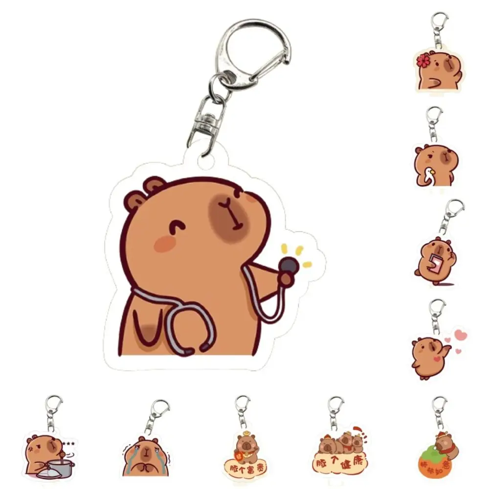 Capybara Capybara Acrylic Keychain Creative Acrylic Capibara Bag Hanging Puppy Funny Kapibara Pendant Backpack Decor