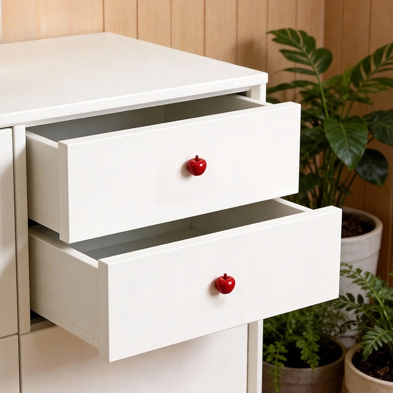 Children's brass cabinet drawer single-hole handle Dopamine color round ball wardrobe shoe cabinet door handle