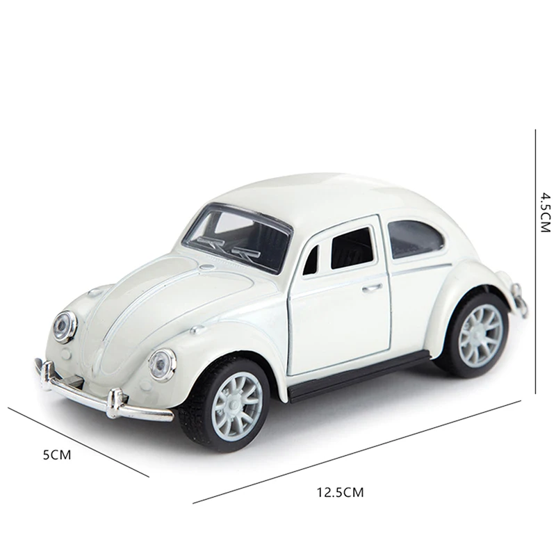 2022 Newest Arrival Retro Vintage Beetle Diecast Pull Back Car Model Toy for Children Gift Decor Cute Figurines Miniatures Decor