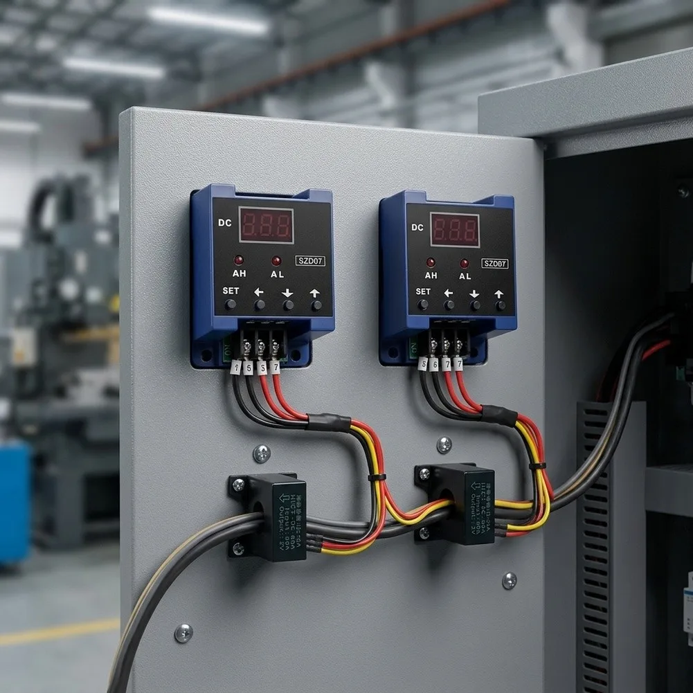 DC Digital Ammeter SZD07 Supporting for 6a Resistive Load Relay Output and Real-Time Current Monitoring in Control Panels